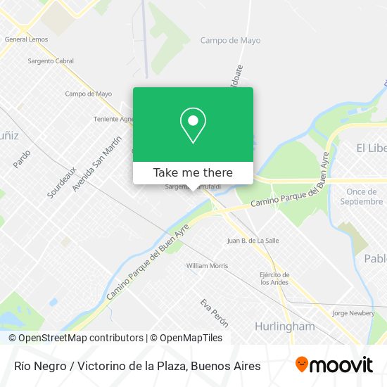 Río Negro / Victorino de la Plaza map