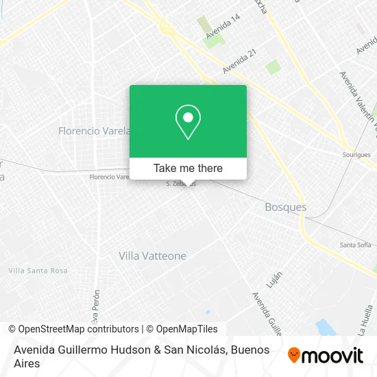 Avenida Guillermo Hudson & San Nicolás map