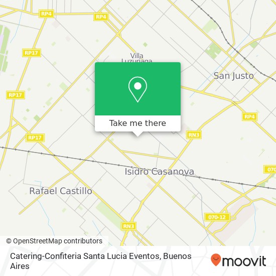 Mapa de Catering-Confiteria Santa Lucia Eventos