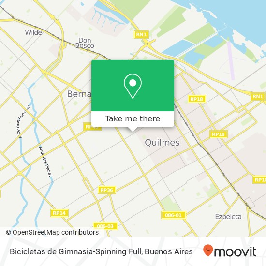 Bicicletas de Gimnasia-Spinning Full map