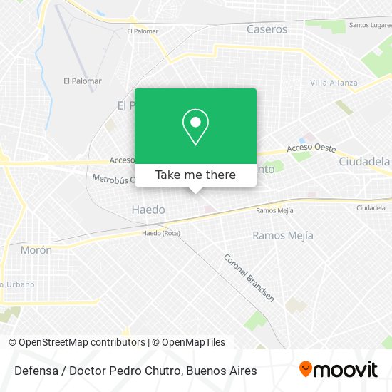 Defensa / Doctor Pedro Chutro map
