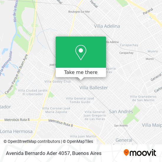 Avenida Bernardo Ader 4057 map