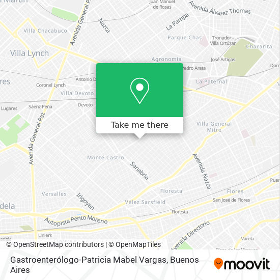 Gastroenterólogo-Patricia Mabel Vargas map