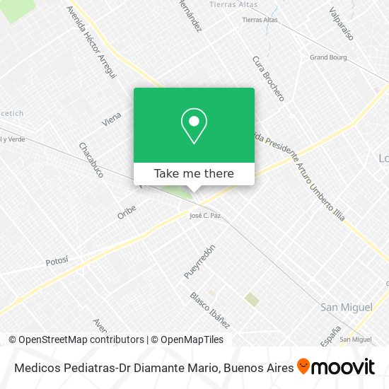 Medicos Pediatras-Dr Diamante Mario map