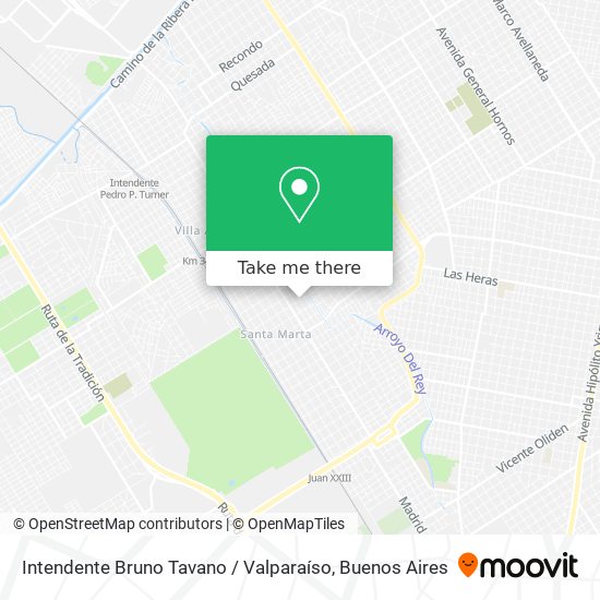 Intendente Bruno Tavano / Valparaíso map