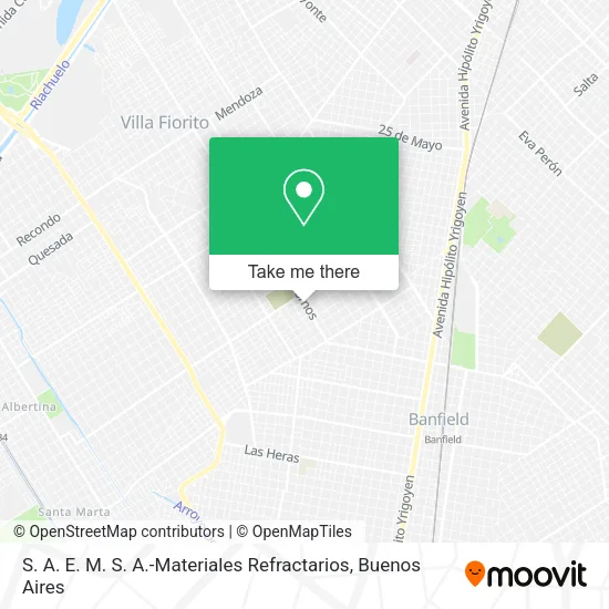 Mapa de S. A. E. M. S. A.-Materiales Refractarios