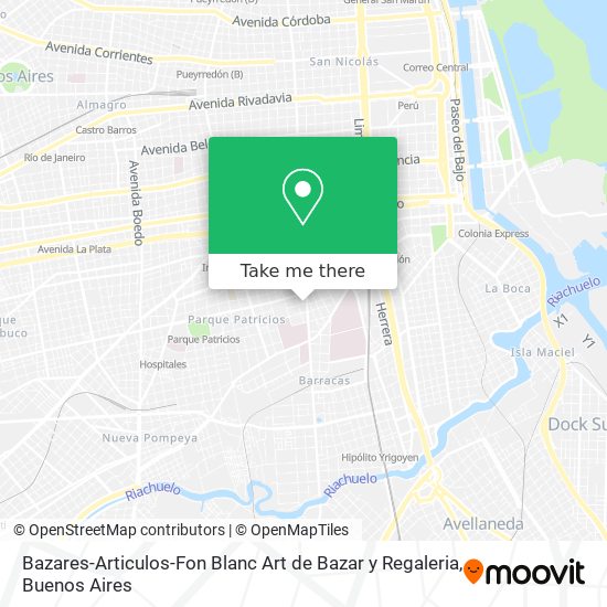 Bazares-Articulos-Fon Blanc Art de Bazar y Regaleria map