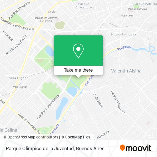 Mapa de Parque Olimpico de la Juventud