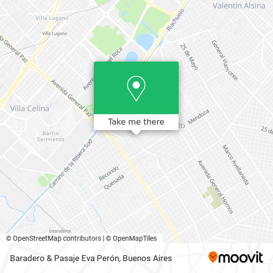Mapa de Baradero & Pasaje Eva Perón