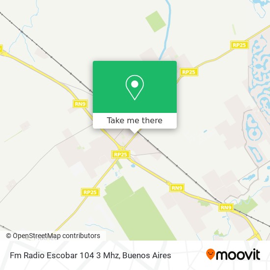 Mapa de Fm Radio Escobar 104 3 Mhz