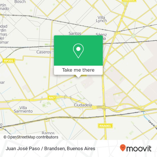 Juan José Paso / Brandsen map