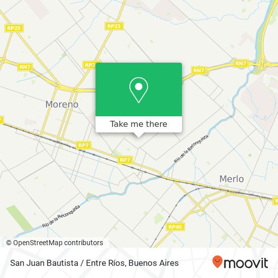 Mapa de San Juan Bautista / Entre Ríos