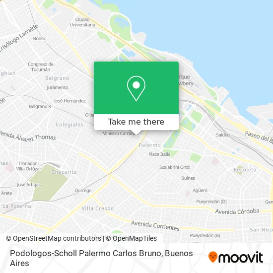 Mapa de Podologos-Scholl Palermo Carlos Bruno