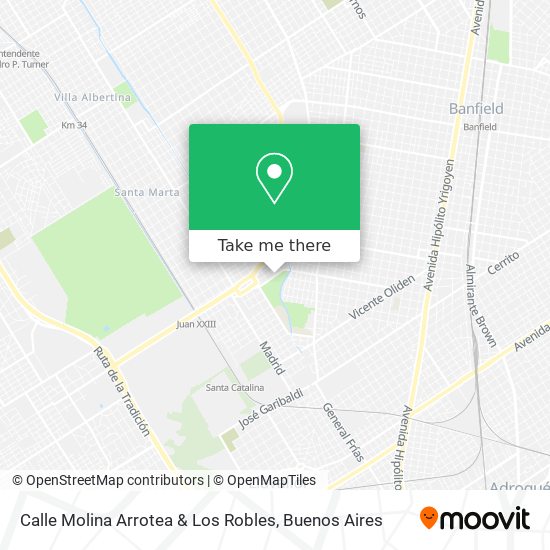 Mapa de Calle Molina Arrotea & Los Robles
