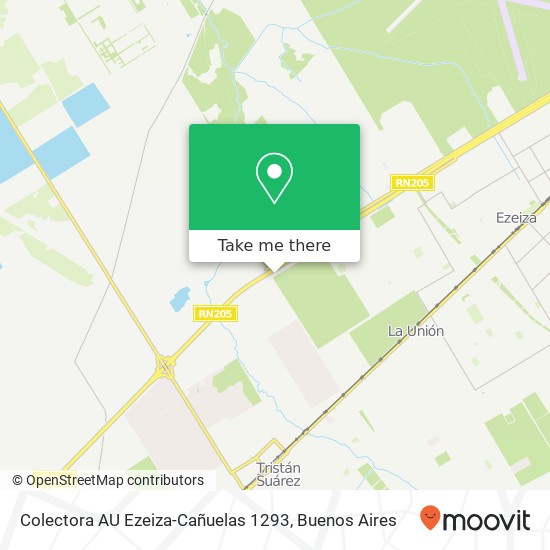 Mapa de Colectora AU Ezeiza-Cañuelas 1293