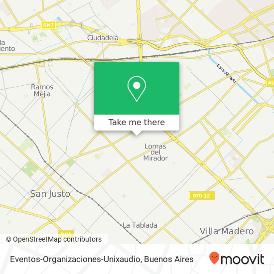 Eventos-Organizaciones-Unixaudio map