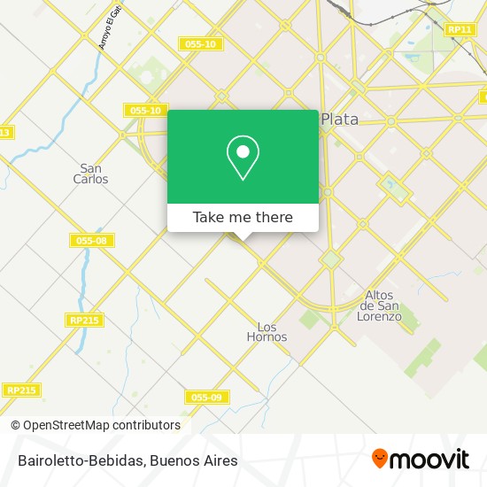 Bairoletto-Bebidas map