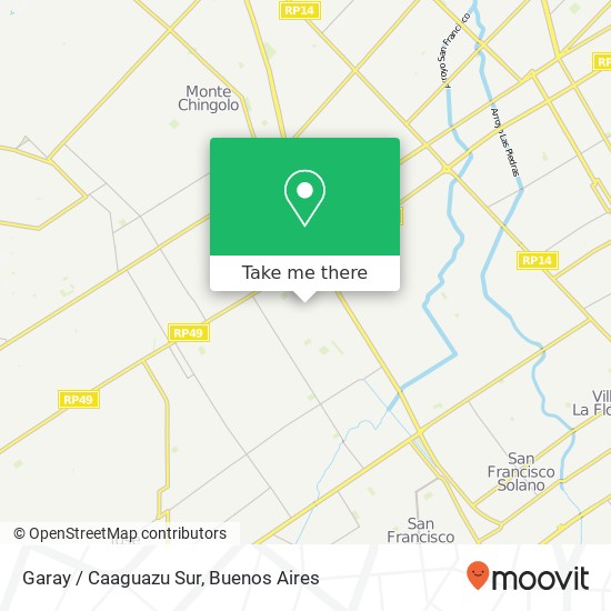 Garay / Caaguazu Sur map