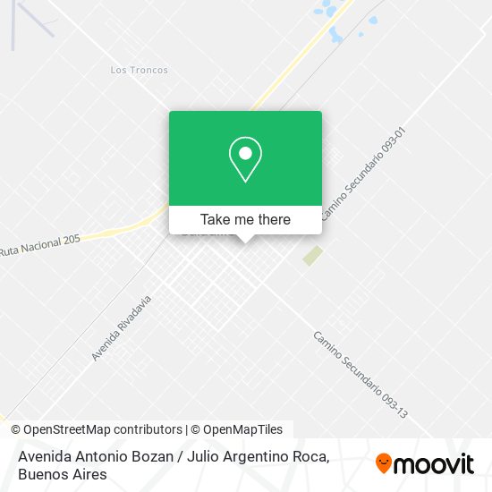 Avenida Antonio Bozan / Julio Argentino Roca map