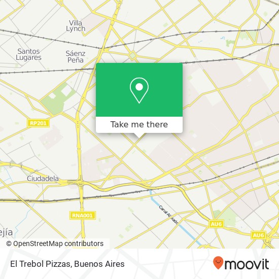 El Trebol Pizzas map