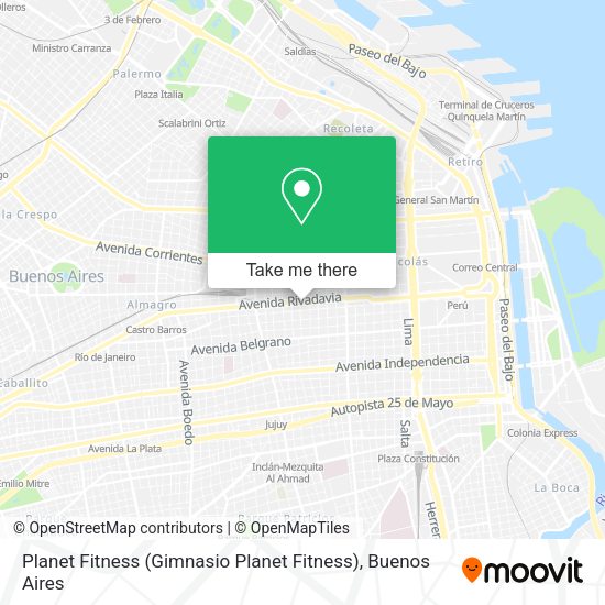 Mapa de Planet Fitness (Gimnasio Planet Fitness)