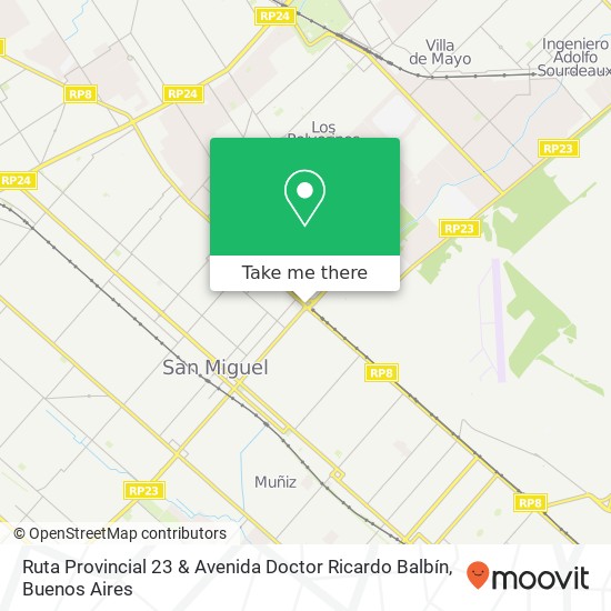 Mapa de Ruta Provincial 23 & Avenida Doctor Ricardo Balbín