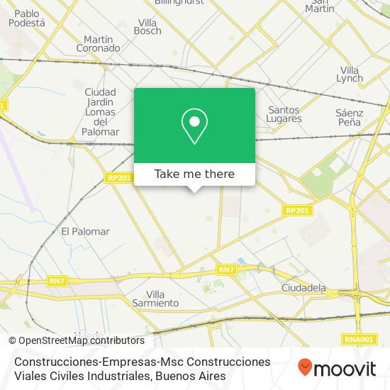 Construcciones-Empresas-Msc Construcciones Viales Civiles Industriales map