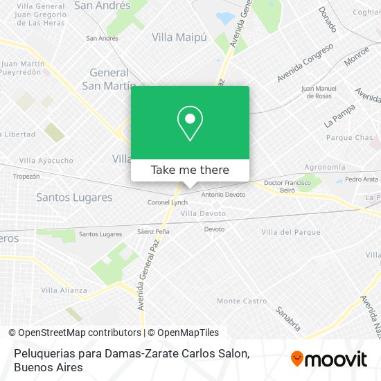 Mapa de Peluquerias para Damas-Zarate Carlos Salon