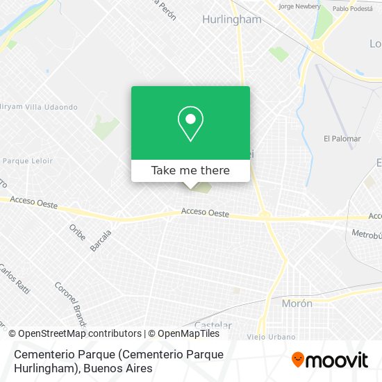 Mapa de Cementerio Parque (Cementerio Parque Hurlingham)