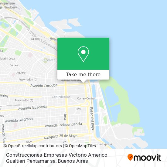 Mapa de Construcciones-Empresas-Victorio Americo Gualtieri Pentamar sa
