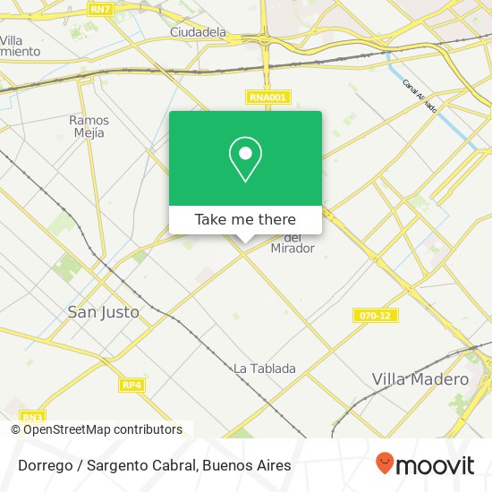 Dorrego / Sargento Cabral map