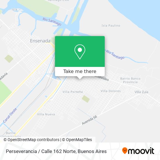 Mapa de Perseverancia / Calle 162 Norte