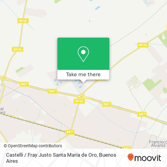 Castelli / Fray Justo Santa María de Oro map