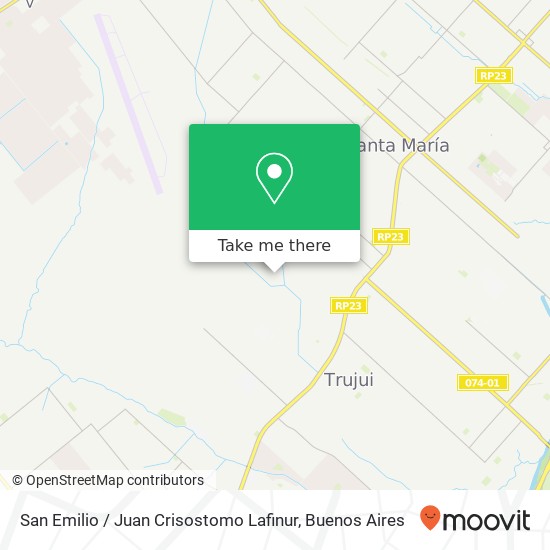 San Emilio / Juan Crisostomo Lafinur map