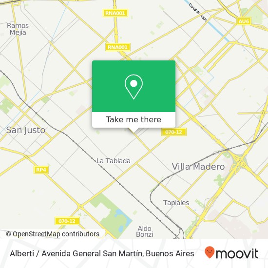 Alberti / Avenida General San Martín map