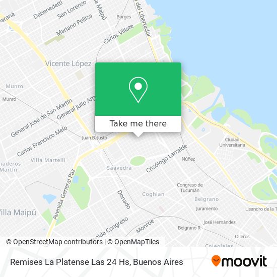 Mapa de Remises La Platense Las 24 Hs