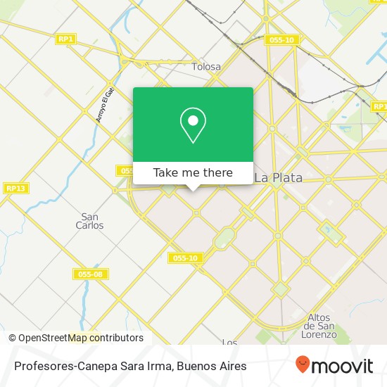 Profesores-Canepa Sara Irma map