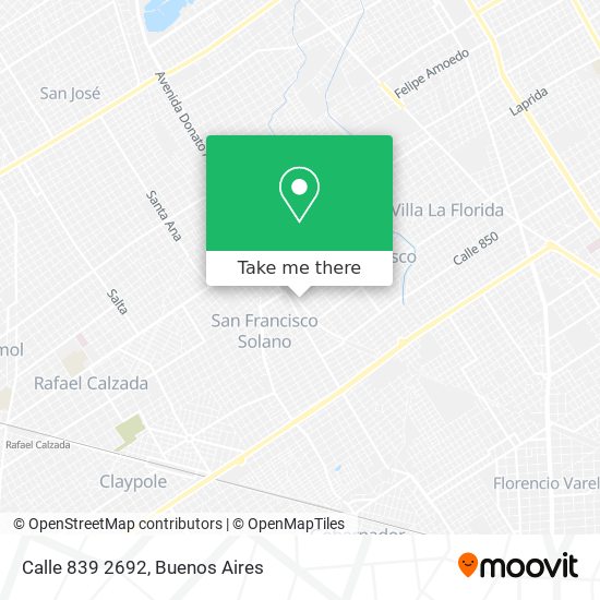 Calle 839 2692 map
