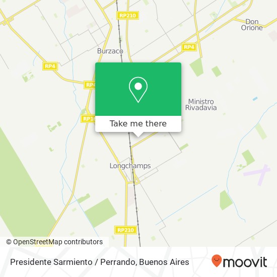 Presidente Sarmiento / Perrando map