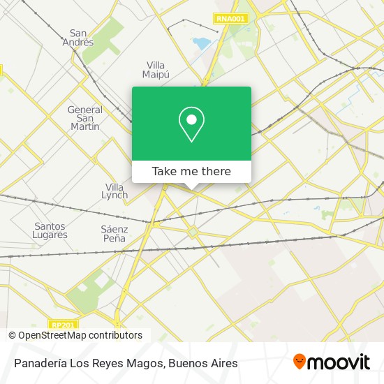 Panadería Los Reyes Magos map