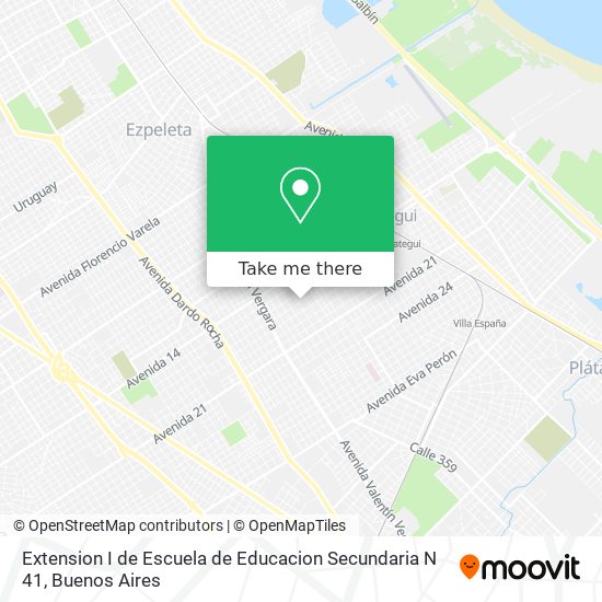 Mapa de Extension I de Escuela de Educacion Secundaria N 41