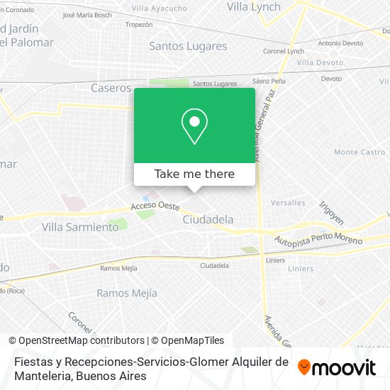 Fiestas y Recepciones-Servicios-Glomer Alquiler de Manteleria map