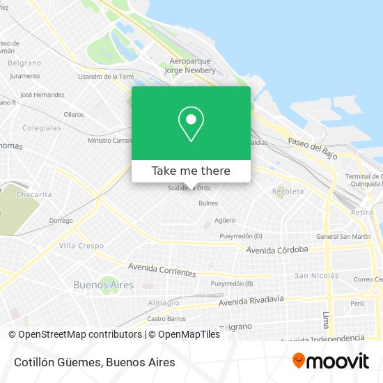 Cotillón Güemes map