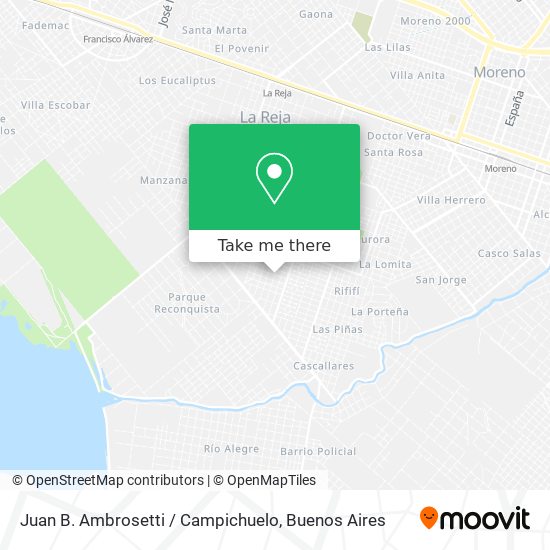 Juan B. Ambrosetti / Campichuelo map