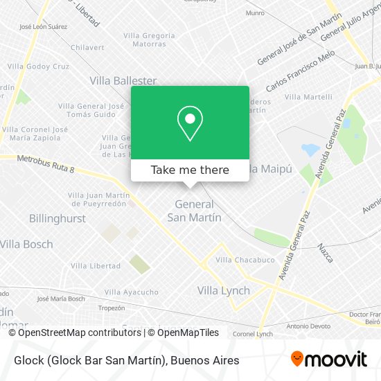 Mapa de Glock (Glock Bar San Martín)