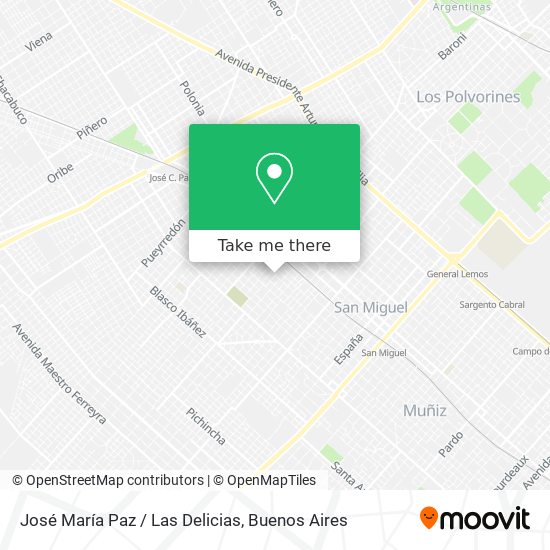 José María Paz / Las Delicias map