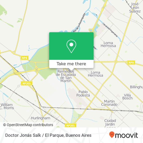 Mapa de Doctor Jonás Salk / El Parque