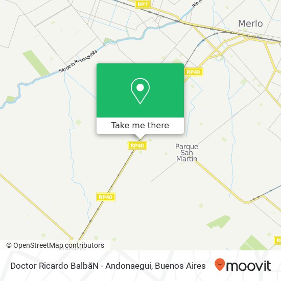 Doctor Ricardo Balbã­N - Andonaegui map