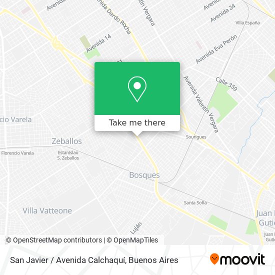 San Javier / Avenida Calchaquí map