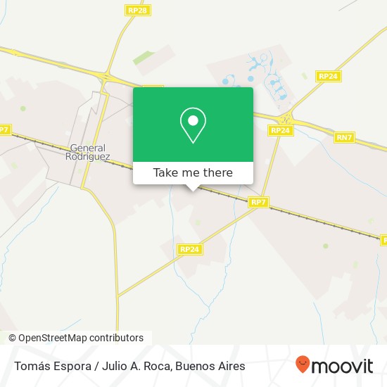 Tomás Espora / Julio A. Roca map